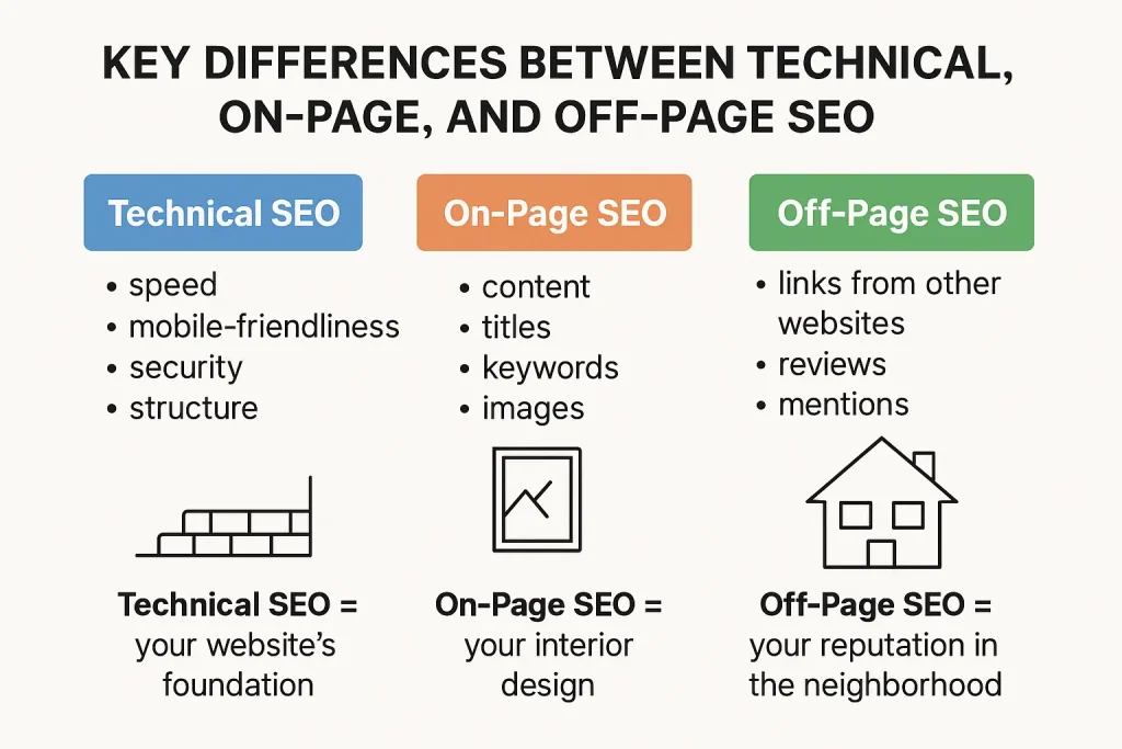 technical SEO foundation and differences