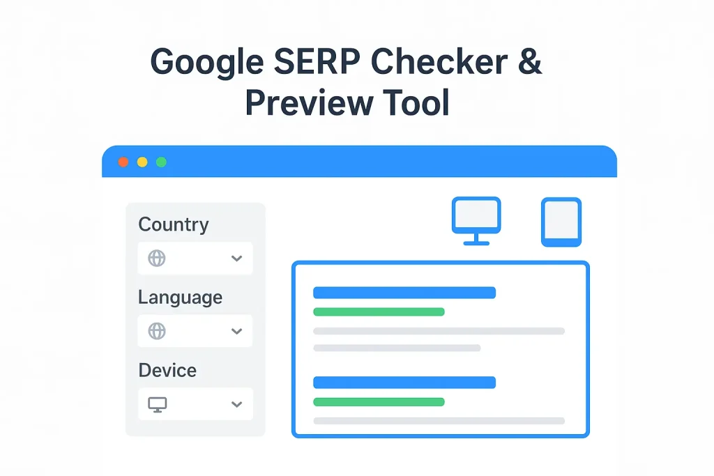 Google SERP Checker & Preview Tool