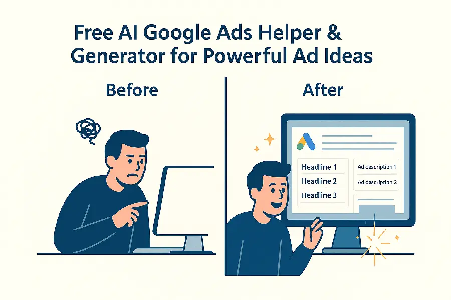 Free AI Google Ads Helper & Generator for powerful Ad Ideas