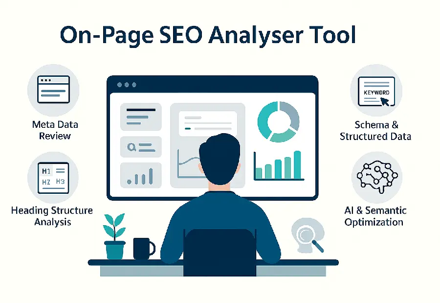 On-Page SEO Analyzer Tool | Meta, Headings, Schema & Content Optimization